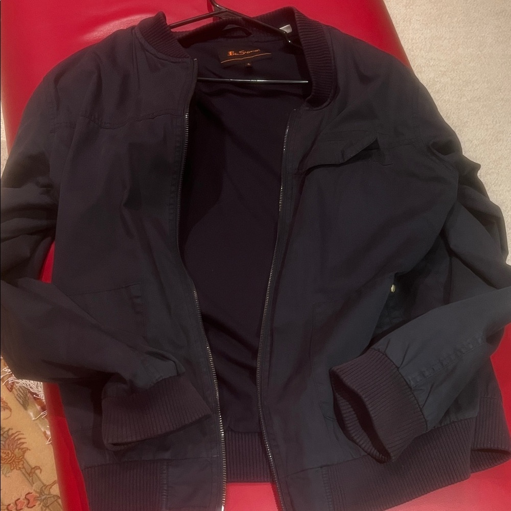 Ben Sherman Men's Dark Navy Bomber Jacket